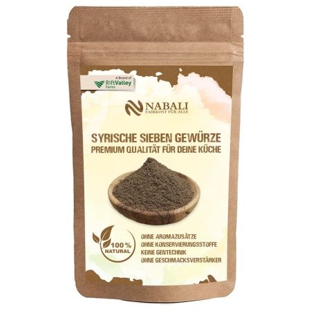 Entdecken Sie die vielseitigen 7-Baharat Gewürze von Nabali Fairkost. Authentisch und von höchster Qualität, perfekt für Fleischgerichte, Eintöpfe, Gemüse und mehr. Unsere nachhaltig produzierten Gewürze kommen im wiederverschließbaren Beutel und halten Ihre Speisen aromatisch. Zahlreiche Rezepte online verfügbar!